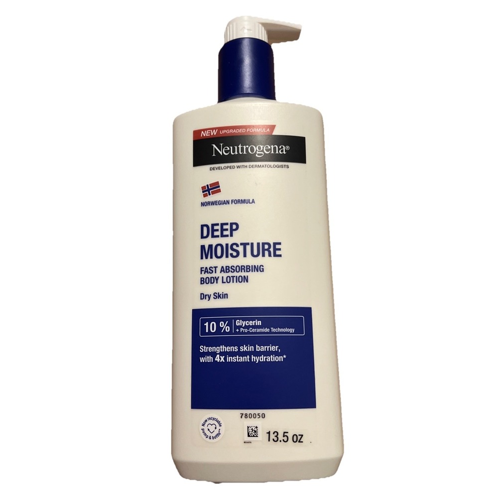 Neutrogena Deep Moisture Body Lotion Fast Absorbing Strengthen Dry Skin 13.5 oz